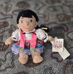 Disneyland Disney It’s A Small World Mexico Mexican Girl Bean Bag Doll 8” Plush